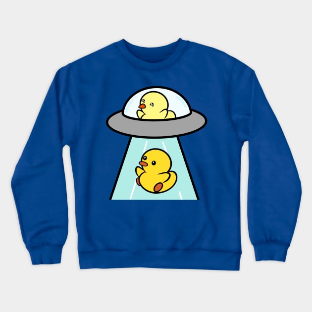 UFO - Duckie and Duck Crewneck Sweatshirt by Duckie and Duck